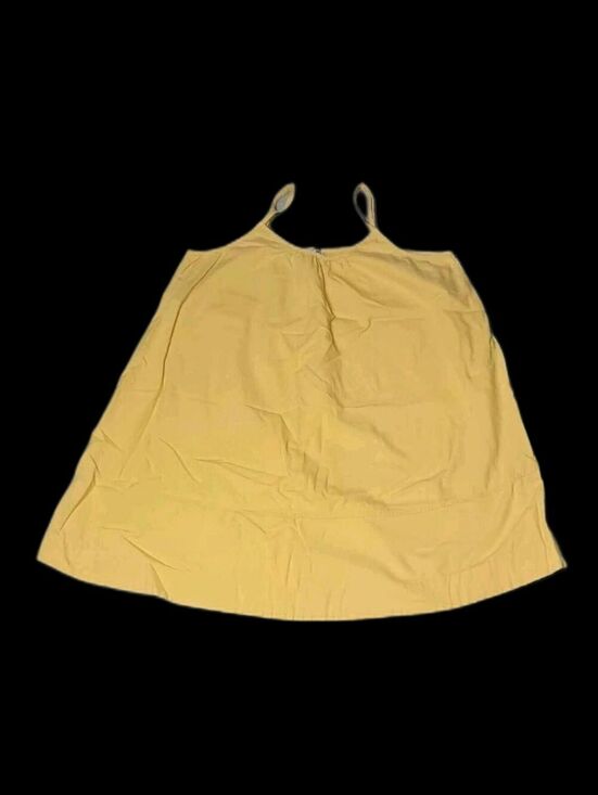 Free Assembly Tops - Free Assembly Sleeveless Linen Blend Blouse Womens Size Large Yellow Adjustable